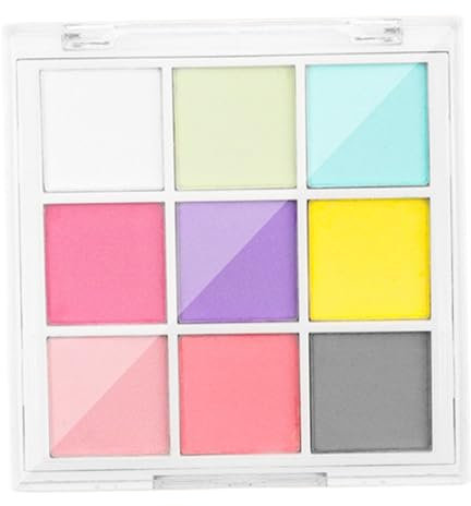 Paleta de pigmento de uñas Pigmento de pigmento de uñas, paleta de pigmento de uñas de 3x3 pulgadas 9 colores, pigmento de neón ajustable de bricolaje para uñas, estilo 1