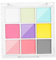 Paletta in polvere di pigmento per chiodo in polvere per unghie, 3x3 pollici 9 colori in polvere di pigmento per chiodo solido, polvere di pigmento neon regolabile dal colore fai-da-te per unghie, st