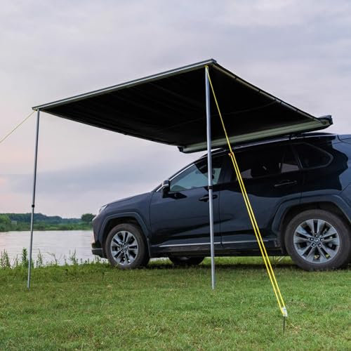 Ausziehbare Auto-Seitenmarkise für LKW, SUV, Van, verstellbarer Outdoor-Baldachin für Wohnmobil, Camping, ausziehbare Fahrzeugmarkise