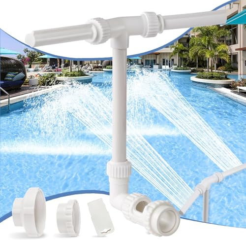 Piscine cascade, double pulvérisation, accessoire de piscine réglable, cascade avec adaptateur aérateur pour spa enterré et températures d'eau chaude