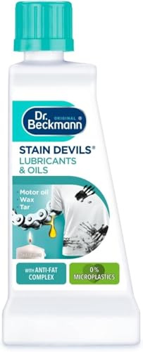 Stain Devils Lubricants & Oils 50ML x 1 Stain Remover for Laundry White and Colorful Clothes to Removes Grease, Resin, Candle Wax, Tar & Shoe Polish Stains on Washable and Non-Washable Fabrics