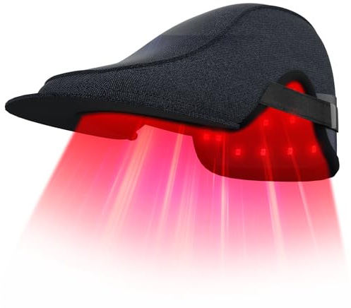 PUPCA Haarwachstum Kappe, 660nm & 850nm Drahtlos Infrarot Rotlicht Cap für Haarpflege Männer und Frauen, 5 Lichtmodi mit 20-Minuten-Timer