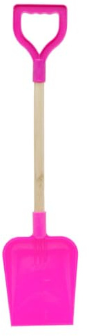 Pack of 2 22-Inch Square End Spade, Beach, Garden and Sandpit ~ Pink