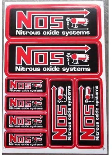 hotrodspirit – Stickerbogen NOS rot selbstklebend Drag Racing