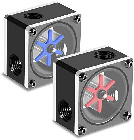 VBESTLIFE 6 Impeller Flow Meter for Water Cooling System, Water Cooling System Accessories Acrylic Material + POM Suitable for PC