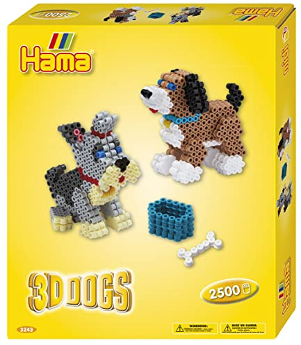 Hama 3D Dogs Chien Midi-Gift Box-3D, 3243, Multicolore