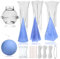 MILIVIXAY 4-teiliges Kerzenformen-Set aus Kunststoff, Kerzenherstellung, Bastelzubehör, Pyramide und Kugelform.