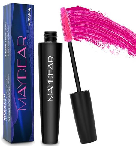 Maydear Mascara, wasserfest, langlebig, wischfest, voluminös und charmant, Rosa