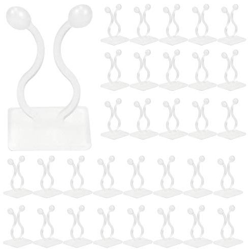 kissral Pflanzenclips Groß 50 Stück Wandbefestigung für Pflanzen, Kletterpflanze Befestigungsklammern für Pflanzen Sicherung Unterstützt (Weiß)