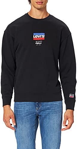 Levi's Men's Relaxd Graphic Crew Micro (Black) S -