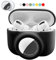 2 in 1 Schutzhülle kompatibel für Airpods Pro und Airtag Case Combo Set, Silikon GPS Tracker Cover Halter, Soft Shock Proof Anti-Scratch Anti-Lost(Schwarz)