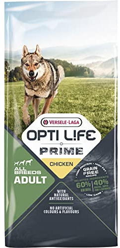 VERSELE-LAGA – Opti Life Prime Adult Huhn – Huhn – Kroketten für Hunde Aller Rassen – ohne Getreide – 12,5 kg