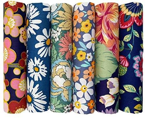 UOOOM 6 Stueck 50 x 50cm Stoffpakete Patchwork Stoffe Baumwolle tuch DIY Handgefertigte Nähen Quilten Stoff Baumwollgewebe Verschiedene Designs (Farbe 9013#)