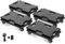 SOLEJAZZ Mobile Mobile Dolly Connectable, 440 LBS Capacity Mobile Piano Dolly, Heavy Duty 4-Wheel Moving Trolley for Moving Heavy Furniture, Black, Pack of 4