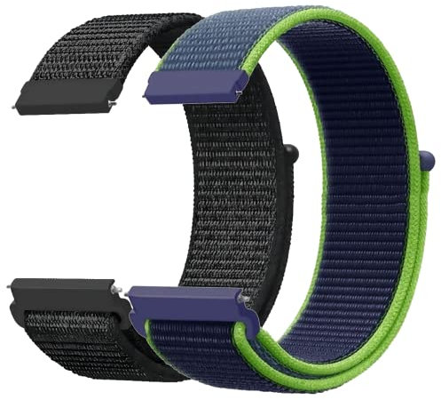 LYYLTX Nylon Fabric Uhrenarmbänder 20mm/22mm Armband für Herren Damen Ersatzband Schnellverschluss Smartwatch Sport Uhren Ersatzarmband Einstellbares Soft Breathable Watch Strap