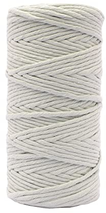 Vaessen Creative Makramee Garn Mintgrün, 3mm x 100 m, 100% Baumwolle, in Verschiedenen Farben Verfügbar, DIY, Basteln von Dekoration Wie Blumenampel, Wandbehang, Windlicht, Traumfänger