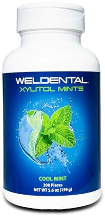 WELdental Xylitol Mints 300 Tablets, Cool Mint Flavor, Xylitol Increases Saliva Production, Helps Moisten Dry Mouth