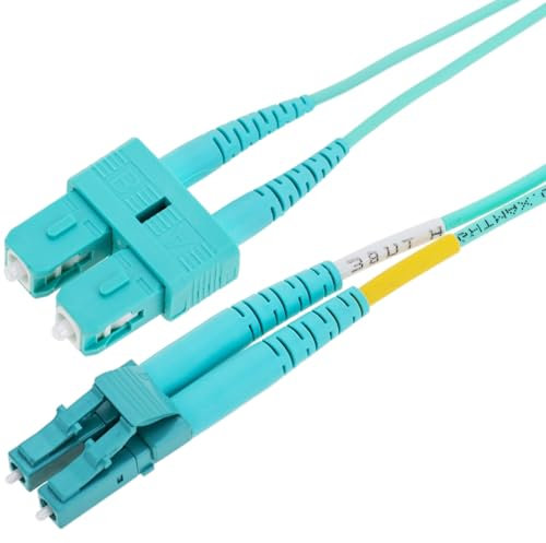 CableMarkt - Cable Fibra Óptica LC/PC - SC/PC Multimodo Duplex OM3 50/125 µm 1 m