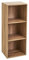 LOLAhome Estantería Cubo de Madera para Despacho, Librería, Dormitorio o Despensa (Natural, 3 estantes (80 cm))