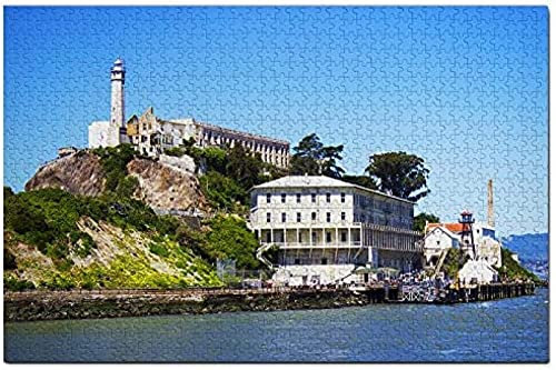 KESIMO USA Amerika Alcatraz Island San Francisco Puzzle für Erwachsene 1000 Teile Papery Reisegeschenk Souvenir 70 * 50cm