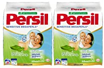 Persil Sensitive Megaperls 32 WL (2 x 16 Waschladungen), Waschmittel für Allergiker mit beruhigender Aloe vera für sensible Haut, effektiv von 20 °C bis 95 °C, ECARF-zertifiziert