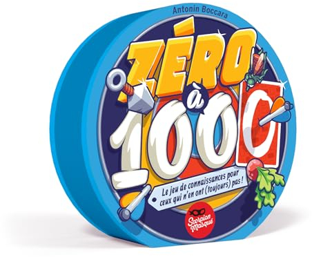Scorpion Masqué - Zéro à 1000 - Version Française - Jeu d'ambiance - Connaissances - Convivial Parfait Entre Amis - 12 Ans et Plus - 2 à 12 Joueurs - idéal en Groupe