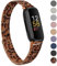 Oumida Armband Kompatibel mit Fitbit Inspire 3 Armband für Damen Herren, Prämie Edelstahl Metall Ersatzarmband mit Starker Magnet Uhrenarmbänder für Fitbit Inspire 3, Leopard