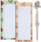 FRIUSATE 2 Pack Magnetic Shopping List Pad & 1 Magnetic Pen Clip 100 Tear Off Sheets Magnetic Grocery List Magnetic Notepad Magnetic Pen Holder For Fridge