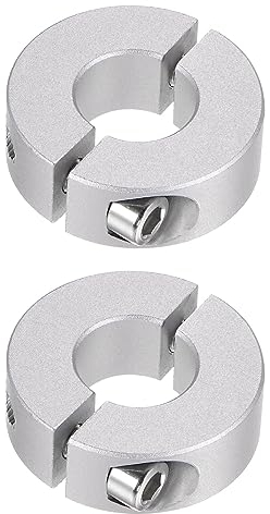 QUARKZMAN 2Stk Geteilte Stellringe 16mm 35mm AD 12mm Breite Aluminiumlegierung Tiefenanschlagringe Klemm für Stopfen Positionshalter Zahnräder Maschine Hilfsmittel Industrie Eloxierung