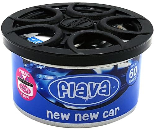 Flava - Original Tin, Air Freshener Tin for Cars, New New Car - 60 Days Long Lasting Fragrance, Fresh Smelling Scent, Eliminates Odour - Perfect for Home & Office - Pack of 1