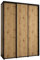 MEBLE KRYSPOL Davos 1 180 Schlafzimmerschrank mit DREI Schiebetüren - Moderner Kleiderschrank mit Kleiderstange und Regalen - 235,2x180x60 cm - Schwarz Artisan Schwarz