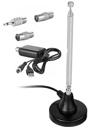 CHICHIYANG Universal Home Radio AM Antenna with 3 Plug Connector Digital TV Antenna with Magnetic Base Replacement for Yamaha/for JVC