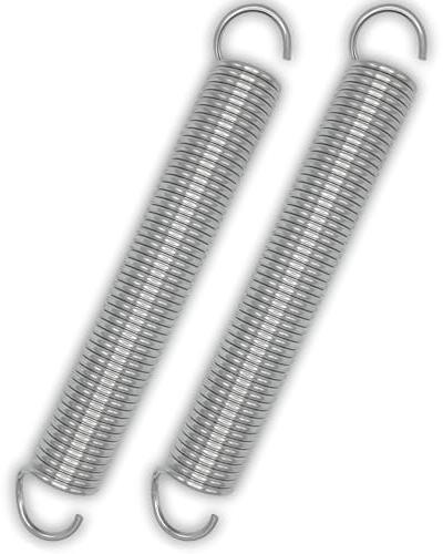 Coppia di molle per porta del garage (2 pezzi) universali, disponibili in 9 diverse misure, molle zincate in acciaio al manganese (435 x 63 x 8 mm)