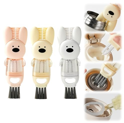 4 in 1 Cup Lid Cleaning Brush, Grout Cleaning Brush for Bottle Gaps, Tight Spaces, Cup, Gap Cleaning Brush, Portable Cup Lid Cleaner with Brush
