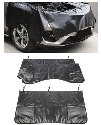 VKALTUL Kotflügelschoner Magnetisch, Universal Auto Haken Schutzblech Kotflügelverbreiterung, 135 x 60 cm(1Stück),110 x 45 cm(2Stück)