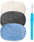 Häkelgarn Baumwolle Häkelwolle Chenille Wolle zum Häkeln 3 X 50g Häkelwolle mit Häkelnadel 4mm,Blau Yarn Dickes Baumwoll-Nylon-Mischgarn