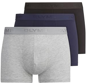 OLYMP Herren Boxershorts 3er-Set,Untershosen,Pants,Shorts,Unterwäsche,Basics,Einfarbig,Anliegende Passform