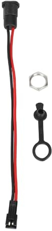 CVZQTE Ladebuchsen für Elektro-Scooter, 5,5 x 2,1 mm, Buchse, Panelmontage, wasserdichter Anschluss mit Kabel