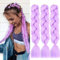 Viola Chiaro Extension Per Treccine Africane 24 Treccia Capelli Extension Ombre Jumbo Treccia Extension Capelli Fibra Sintetica Treccia Di Scatola Crochet Twist Intrecciare