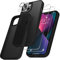 FLLAO 4 en 1 Coque pour iPhone 13 avec 2 Verre Trempé et 1 Caméra Protecteur, [Protection Militaire] Antichoc Antirayures Etui Translucide Mat Protection Housse pour iPhone 13, Noir Vintage