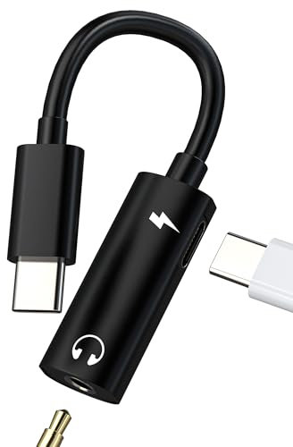 Adattatore USB C a Cavo Aux Audio per Apple iPhone16(2in1)compatibile per Samsung 3.5mm Cuffie Microfono Dongle Type-C caricatore per ipad Tipo C Ricarica DAC Auricolari Sdoppiatore Accessori Auto 3,5