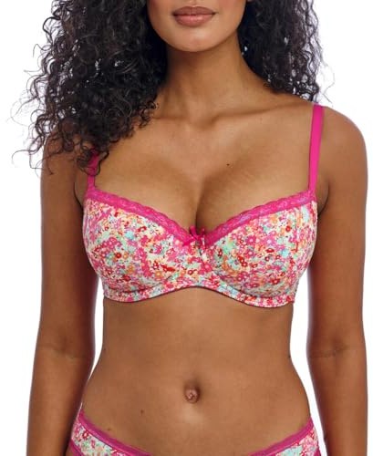Freya Women's Flirt Underwire Padded Half Cup Bra, Hot Pink, 30D