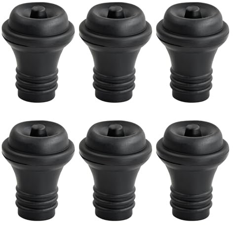volumoon 6pcs Bouchons à Vin, Bouchon Silicone Bouteille, Bouchons pour Pompes à Vide, Bouchon Hermétique Vin, Bouchon Vin en Silicone, Bouchon Réutilisable, Stoppeur Bouteille Étanche