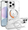 Telaso for iPhone 15 Pro Case, [Compatible with MagSafe] with Magnetic 360° Rotatable Ring Stand Slim Shockproof Protective Phone Cases for iPhone 15 Pro 6.1, Clear