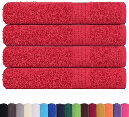 vidaXL Saunatücher FROGN 4 STK. Rot 80x200 cm 360 g/m²