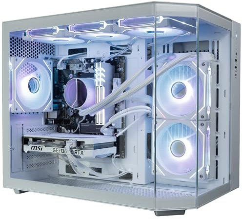 ionz Gaming PC - Desktop Computer, Ryzen 7 5800X, Nvidia RTX 5060, 16GB RGB RAM, 1TB NVMe SSD, 240 AIO Cooling, 600W 80+ PSU, WiFi, Windows 11, White - Apex