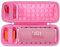 Khanka pour JBL Flip 7 / Flip 6 étui de Transport Rigide étanche pour Enceinte Bluetooth Portable, Seulement l'étui (Rose)