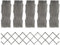 Lot de 5 Treillis pour Plantes Grimpantes Extensible, Treillis Panneau de Jardin 5 pcs Gris Bois de Sapin Massif 180x30 cm