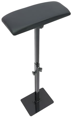 Armrest Stand, Tattoo Armrest Stand, Adjustable Handrail Bracket, Black, Handrail Bracket with Adjustable Height and Degree, Thickened Sponge PU Leather Customized Tool for Tattoo Artist