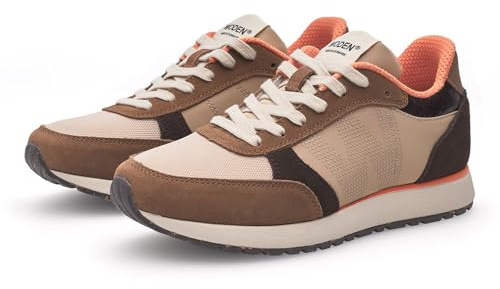 Cream Coffee Multi Sneakers by WODEN, Caramel Multi, 40